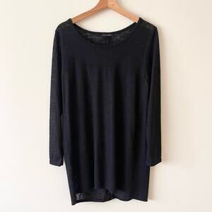 Nally & Milly Long Lightweight Sweater Top Split Back Women’s size L